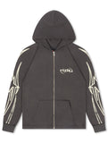 BLDG4 Streak Zip-up Hoodie - Charcoal Art