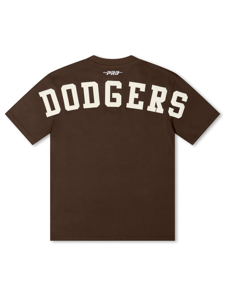 Pro Standard La Dodgers Wingspan Drop Shoulder Tee - Brown
