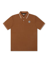 Load image into Gallery viewer, Malbon Fairway Applique Pique Polo - British Tan