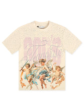 Load image into Gallery viewer, First Row Cropped Washed Rhinestone Tee - Cream