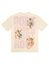 Load image into Gallery viewer, First Row Cropped Washed Rhinestone Tee - Cream