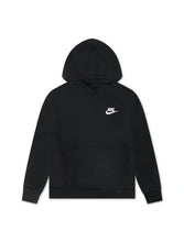 Load image into Gallery viewer, Nike Big Kids Sportswear Club Hoodie - Fleece Black/White