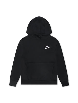 Nike Big Kids Sportswear Club Hoodie - Fleece Black/White