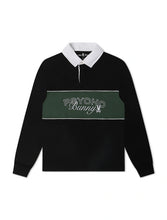 Load image into Gallery viewer, Psycho Bunny Kids Enzo Long Sleeve Rugby Tee - Black/Green