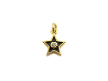 Load image into Gallery viewer, Enamel Colorful Star Charm Pendant,CZ Micro Pave Oil Drop pendant,Enamel pendant,Enamel Jewelry,9x11mm, sku#F1054