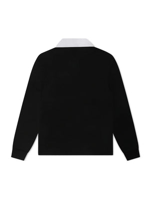 Psycho Bunny Kids Enzo Long Sleeve Rugby Tee - Black/Green