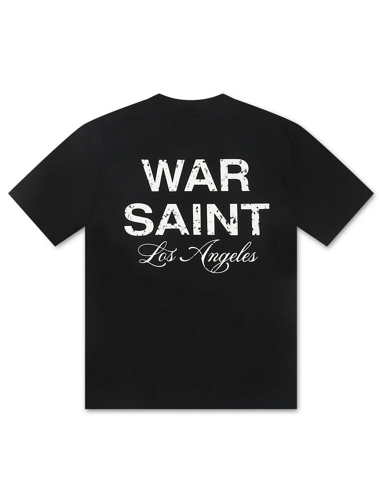 Warsaint LA Script Tee - Black/White