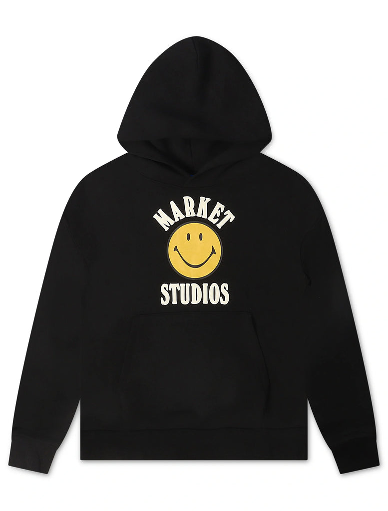 Market Smiley Lockup Hoodie - Black