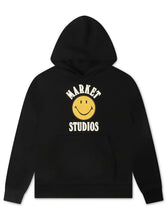 Load image into Gallery viewer, Market Smiley Lockup Hoodie - Black