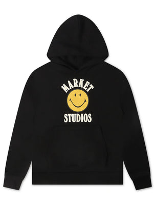 Market Smiley Lockup Hoodie - Black