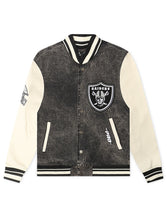 Load image into Gallery viewer, Pro Standard Raiders Rebel Athletics Jacket - Charcoal/Cream