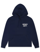 Load image into Gallery viewer, Money Dept. Print Hoodie - Navy/White