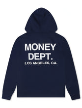 Load image into Gallery viewer, Money Dept. Print Hoodie - Navy/White
