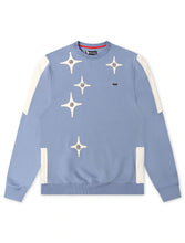 Load image into Gallery viewer, Makobi Star Rhinestone Crewneck - Smoke Blue