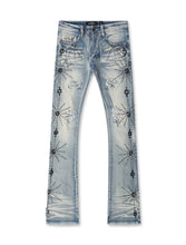 Load image into Gallery viewer, Frost Originals All Over Rhinestone Stacked Jean - Light Wash
