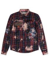 Load image into Gallery viewer, Smugglers Moon Button Up Woven Top - Bleached Plaid