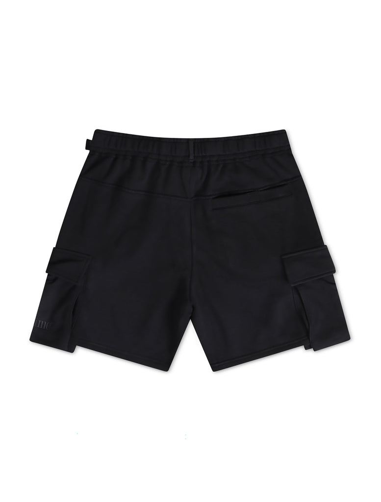 Apastime Vacation in Portugal French Terry Belted Shorts - Black