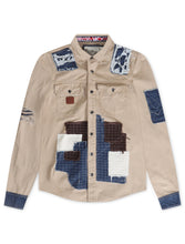 Load image into Gallery viewer, Smugglers Moon Button Up Woven Top - Khaki Plaid