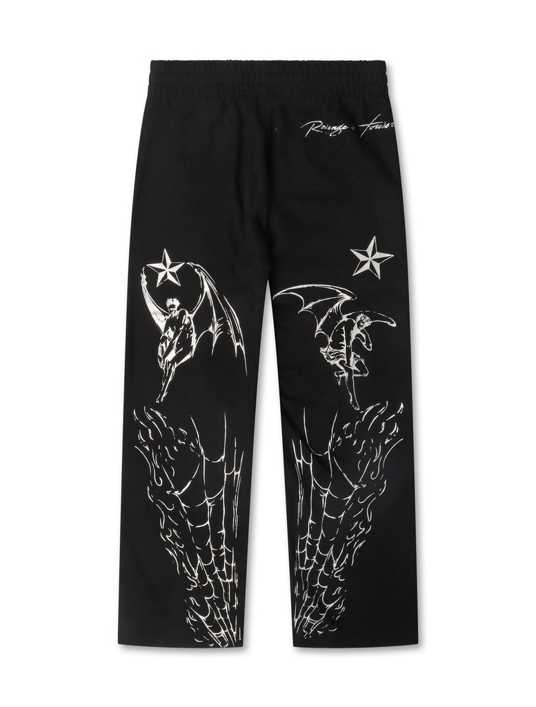 Revenge Tattoo Sweatpants - Black/Silver