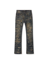 Load image into Gallery viewer, Jordan Craig Kids Pleated Side Seam Shredded Jeans - Dark Vintage