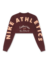 Load image into Gallery viewer, Nike Womens Oversized Long Sleeve - Burgundy Crush