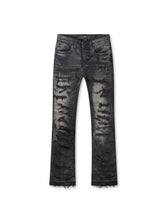 Load image into Gallery viewer, Jordan Craig Kids Pleated Side Seam Shredded Jeans - Black Shadow