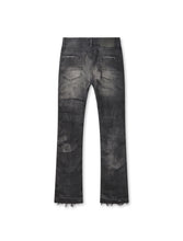 Load image into Gallery viewer, Jordan Craig Kids Pleated Side Seam Shredded Jeans - Black Shadow