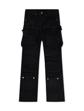 Load image into Gallery viewer, First Row Relaxed Fit Utility Cargo Pants - Black