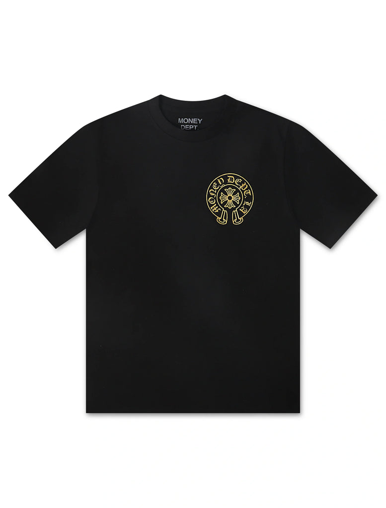 Money Dept. Vintage Old English Tee - Black/Gold