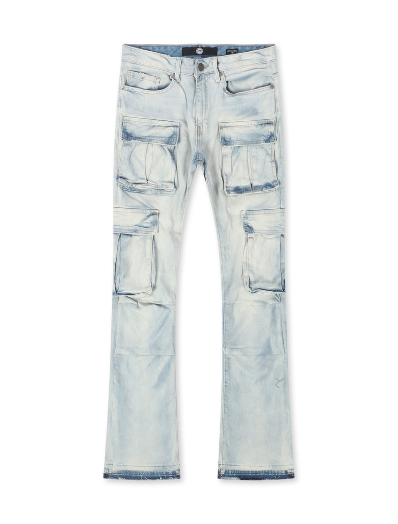 Jordan Craig Cargo Stacked Jean - Iced White