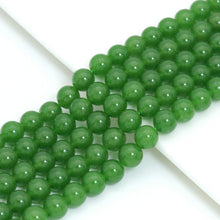Load image into Gallery viewer, Green Jade Round Smooth Beads, Sku#U1199