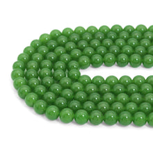 Load image into Gallery viewer, Green Jade Round Smooth Beads, Sku#U1199