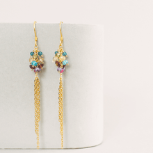 Load image into Gallery viewer, Rainbow Gemstone Edge Earrings