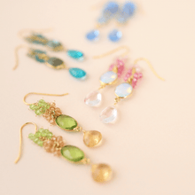 Load image into Gallery viewer, Bezel Cluster Earrings