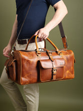 Load image into Gallery viewer, Berlin Leather Weekender Duffle Bag