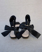 Load image into Gallery viewer, Girls Satin Flat Sandal with Wrapped Satin Tie