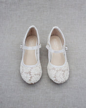 Load image into Gallery viewer, Crochet Lace Mary Jane Heels