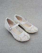 Load image into Gallery viewer, Crochet Lace Mary Jane Heels