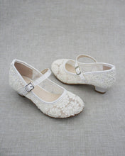 Load image into Gallery viewer, Crochet Lace Mary Jane Heels
