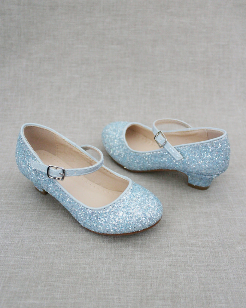 Rock Glitter Mary Jane with Glitter Heels for Girls
