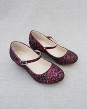Load image into Gallery viewer, Rock Glitter Mary Jane with Glitter Heels for Girls
