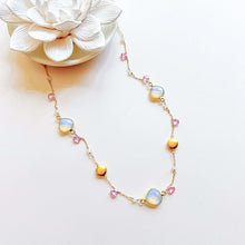 Load image into Gallery viewer, Opalite Gold Bezel Chain