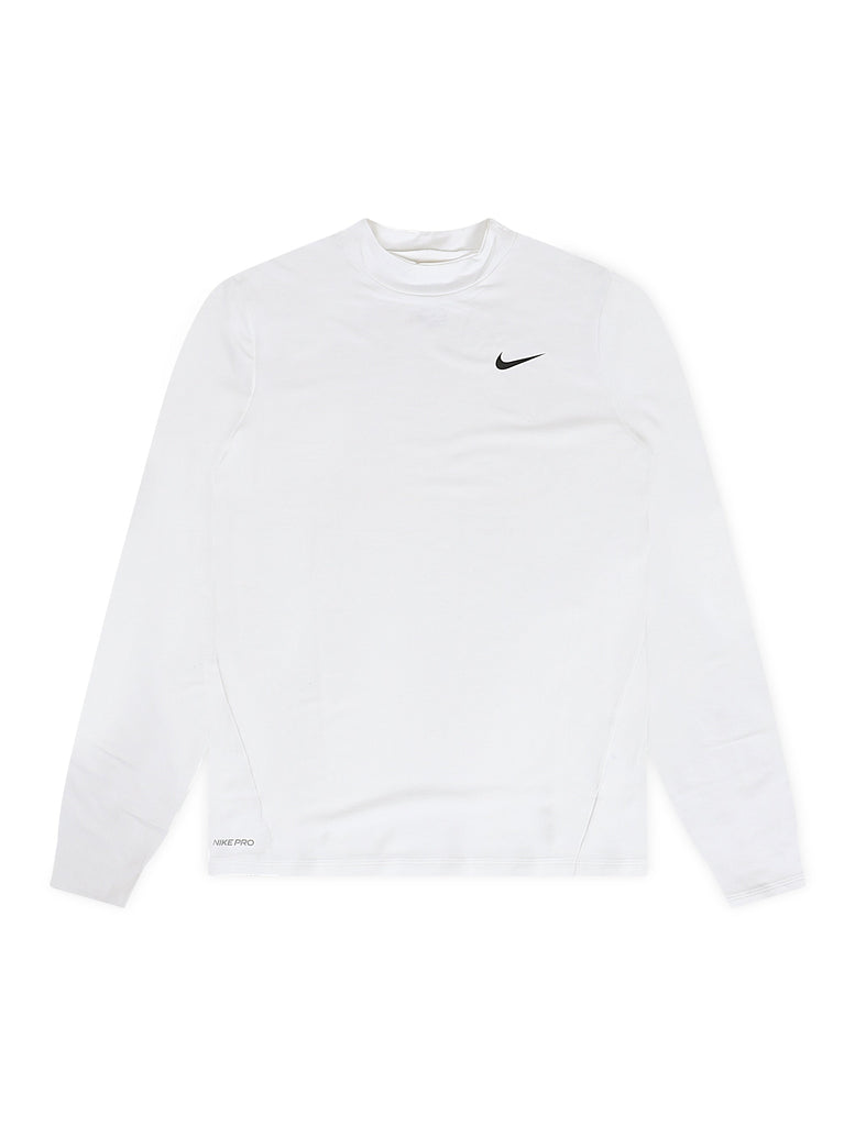 Nike Womens Pro Intertwist Long Sleeve - White/Black