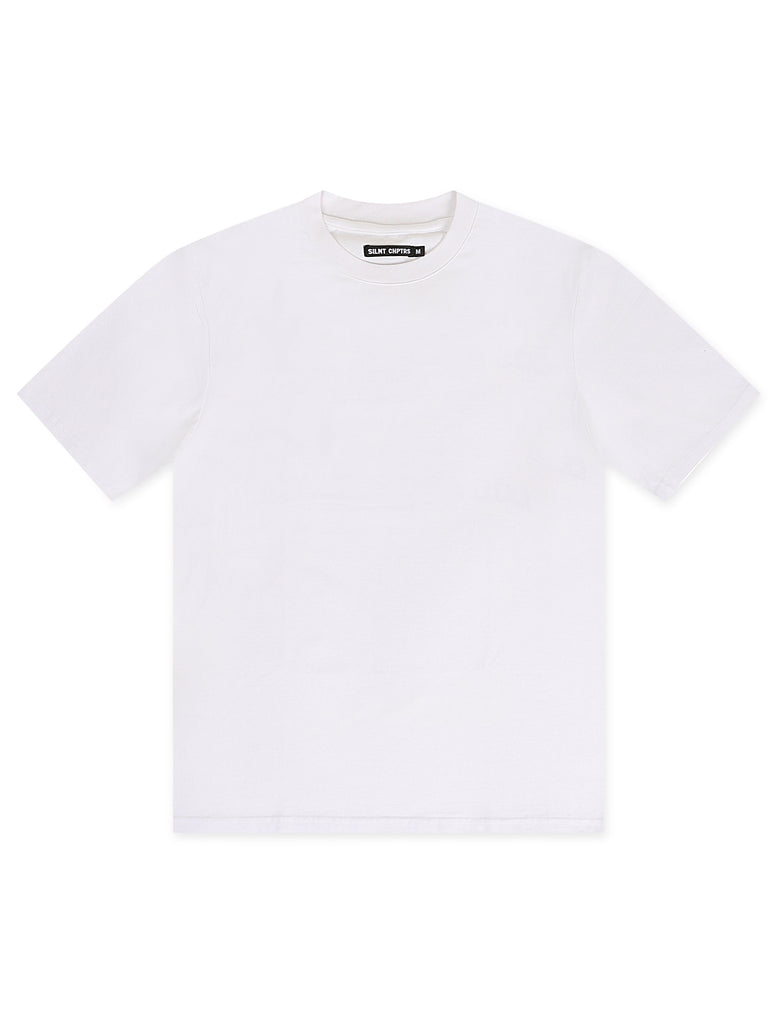 Silent Chapters Point Blank Oversized Tee - White