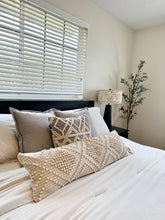Load image into Gallery viewer, Verona Oversized Lumbar Pillow Cover – Neutral Textured Bed Pillow