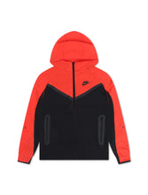 Load image into Gallery viewer, Nike Boys Tech Fleece Hoodie - Black/Light Crimson