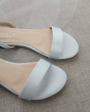 Load image into Gallery viewer, Girls Satin Flat Sandal with Ankle Strap
