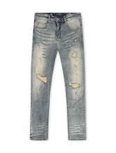 Load image into Gallery viewer, Damati  Slim Fit Stretch Jeans - Blue Vintage Wash