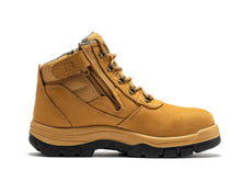 Load image into Gallery viewer, ROCKROOSTER Avalon Black 6 Inch Zip-sided Composite toe Leather Work Boots CP213BK