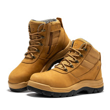Load image into Gallery viewer, ROCKROOSTER Avalon Black 6 Inch Zip-sided Composite toe Leather Work Boots CP213BK